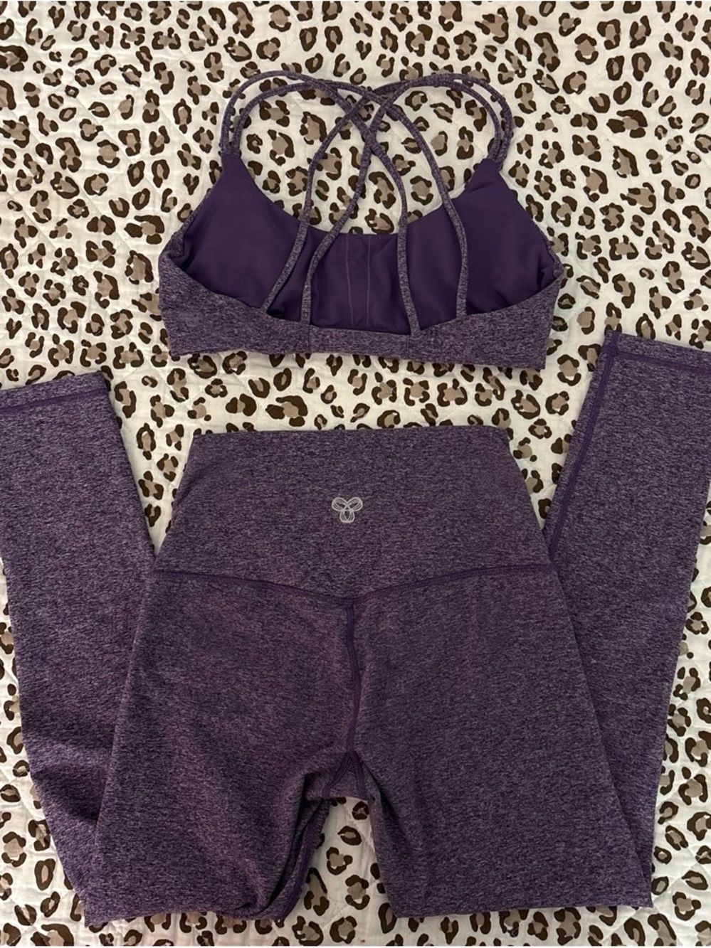 Heathered purple TNA workout set in size Small